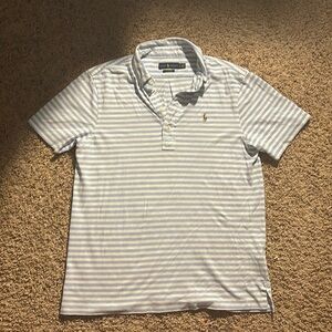 Ralph Lauren blue and white striped polo